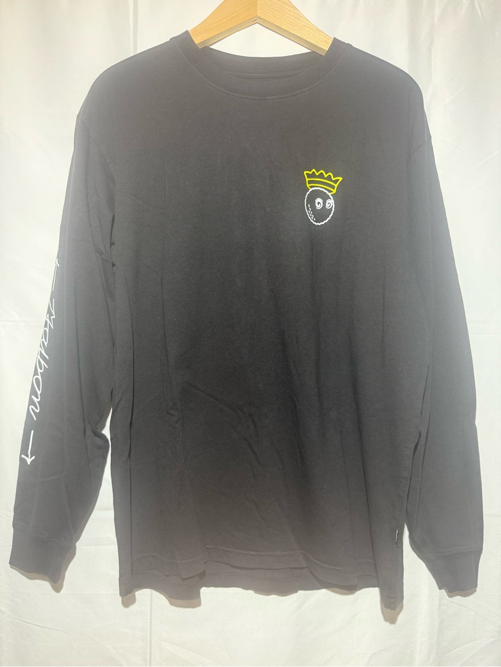Malbon Black Long-Sleeve Graphic Tee